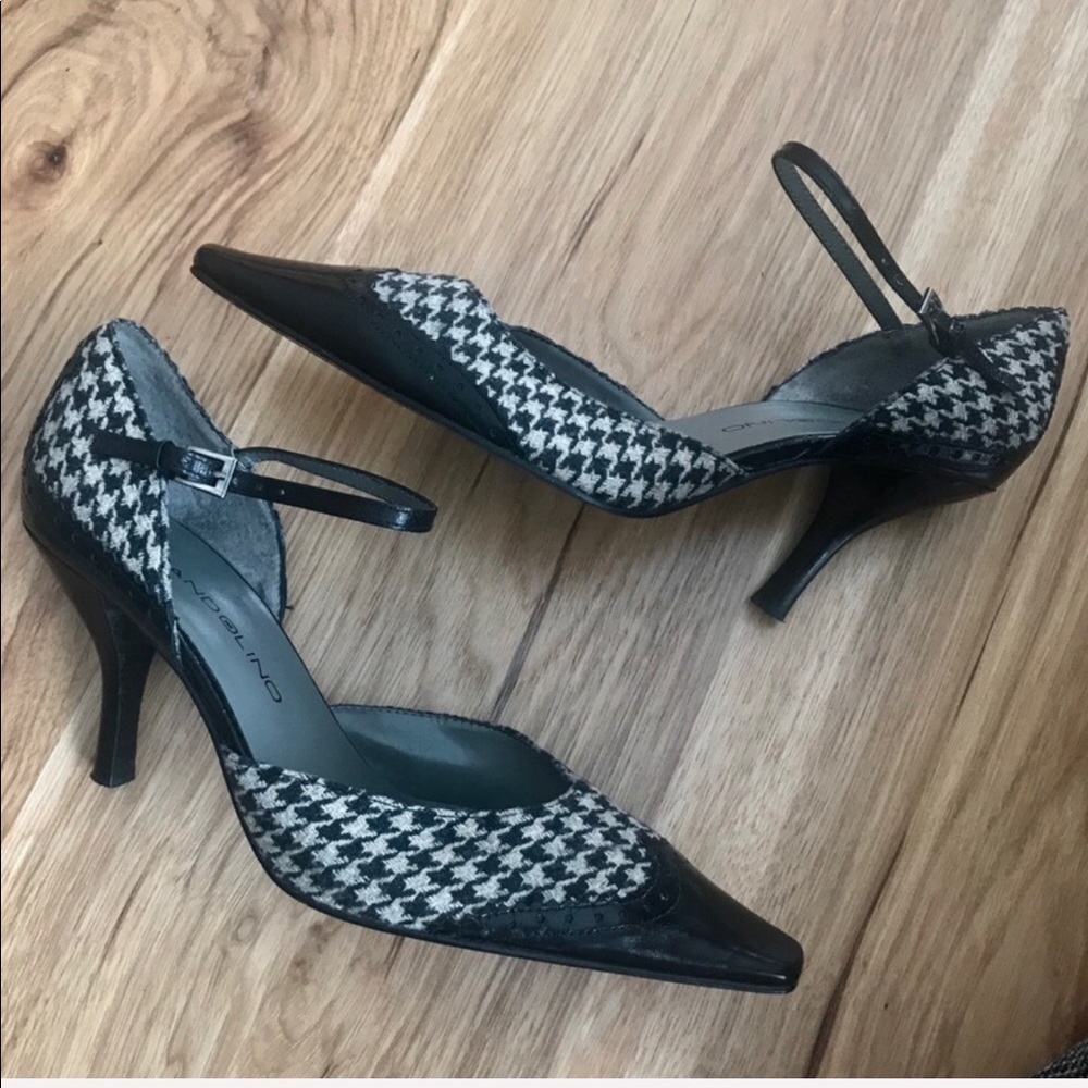 BANDOLINO Bozorro D’orsey houndstooth heels size 7